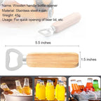 Wood Wine Bottle Opener, Beer Bottle Openers, Soft Drinks Bottle Opener - Image 2