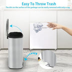 BestMassage 13 Gallon Stainless Steel Trash Can - Image 2