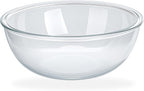 6.3 Qt Large Glass Mixing Bowl, 12.3" Clear Glass Salad Cooking Bowls by MUUBOOX