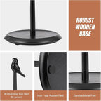 Wooden Paper Towel Holder countertop, Stylish Bird Shaped, Solid Wood Base&Iron - Image 5
