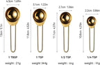 4PCS Gold Stainless Steel Measuring Spoon Set Durable - Image 4