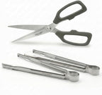 TECHEF Kitchen Shears With 2 Stainless Steel Tongs & Travel Bag, Dishwasher Safe - Image 7
