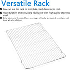 Cookie Sheet and Cooling Rack Set, 16 inch Stainless Steel Baking Pan - Image 5