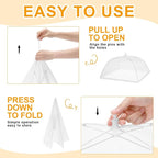 Tanlade 16 Pcs Mesh Food Cover Food Tent Set Reusable Collapsible Pop up Food - Image 3