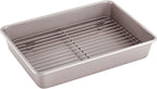 CHEFMADE Roasting Pan with Rack, 13-Inch Non-Stick Rectangular Deep Dish by CHEFMADE