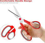 Scissors, Hnncugty 8" Scissors All Purpose Bulk Set of 18-Pack, Sharp Shears - Image 4
