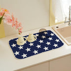 4th of July Dish Drying Mat 18 x 24 inch Independence Day Blue Stars Decorative - Image 6