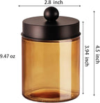 3 Pack Apothecary Jar Canisters Bathroom Vanity Organizer - Image 7