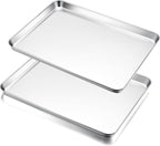 E-far Large Baking Sheets, 20”x14” Stainless Steel Cookie Sheet Pans by E-far