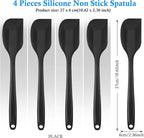 Shappy 4 Pieces Silicone Cooking Spoons 10.6 Inch Heat Resistant Kitchen Spoons - Image 2