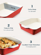 DOWAN 9x13-inch Deep Casserole Baking Dish - Image 3