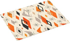 Retro Geometric Pattern Dish Drying Mat - Image 2