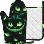 Halloween Ghost Face Heat-Resistant Oven Mitts and Pot Holder Smile Face - Image 2