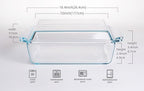 Rectangular Tempered Glass Casserole Dish, Tempered Glass Baking Dish - Image 2