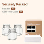 ComSaf 3-Pack Square Glass Coffee Canisters - Image 9