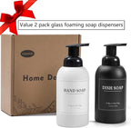 rejomiik 2 Pack Foaming Soap Dispenser Thick Glass Foam Hand Soap Dispenser - Image 6
