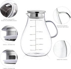 Glass Pitcher with Lid, 88 Ounces -2500ml with Precise Scale Line, Hot/Cold - Image 5