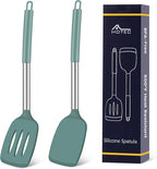 HOTEC Silicone Spatula Set of 2 Heat-Resistant 600F & BPA-Free Kitchen Spatula by Hotec