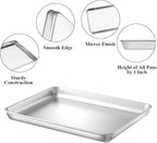 Baking Sheet with Rack Set, Wildone Stainless Steel Cookie Sheet Baking Pan - Image 3