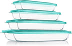 KOMUEE 8 Pieces Glass Baking Dish by KOMUEEUS