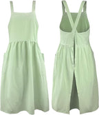 Uaussi Cotton Linen Apron Cross Back Work Apron by Uaussi