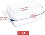 Rectangular Tempered Glass Casserole Dish - Image 4