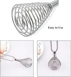 Stainless Steel Spring Coil Whisk Wire Whip Cream Egg Beater Gravy Cream Hand - Image 6