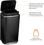 Amazon Basics Rectangular Metal Trash Can - Image 2
