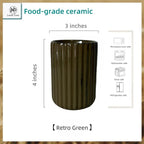 TOPYOKK Stoneware Coffee Bar Utensil Holder Tea & Coffee Spoon & Stirrer Holder - Image 5