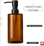 GMISUN Amber Glass Soap Dispenser, Hand Soap Dispenser - Image 2