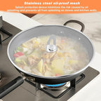 Splatter Screen for Frying Pan, 3 Pack Stainless Steel Extra-Fine Mesh Grease - Image 2