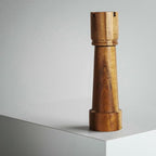 Wooden Salt and Pepper Grinder Set Chess Piece Design – Refillable Manual Spice - Image 2