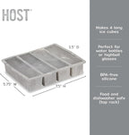 Host Ice Cube Tray, Makes Four 5-Inch Long Cubes, Durable Silicone Trays - Image 3