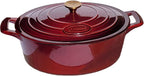 La Cuisine Enameled Cast Iron Oval Dutch Oven Casserole Dish Pot by LaCuisineforlife