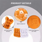 Skull Ice Cube Mold, 6-Cavity Silicone Ice Tray - Image 2