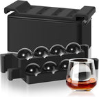 Mooues Clear Ice Cube Maker, 8 Large Whiskey Ice Cubes Mold, 2 Inch Silicone by Mooues