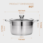 Ohtomber 8 Quart Stock Pot - Image 2