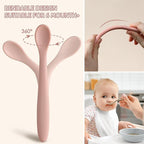Silicone Baby Feeding Spoons, Training Spoon Self-feeding, First Stage Infant - Image 3