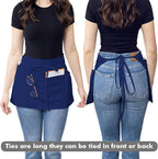 Dreamology Waitress Apron with Pockets, Server Aprons with 3 Pockets, Short & - Image 2