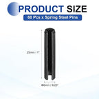 MECCANIXITY 60Pcs Slotted Split Roll Pins 6/25 Inch Dia. 1 Inch Length 65Mn - Image 2