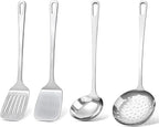 4 Pcs Cooking Utensils Set, Stainless Steel Kitchen Utensils, Heat Resistant by Unknown