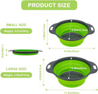 AUAUY 2 Pack Collapsible Colander Set, Round Silicone Folding Collapsible - Image 6