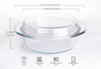 Round Tempered Glass Casserole Dish - 4QT - Image 2