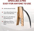 Forge Quality Compact Vertical Lever Corkscrew Wine Opener - Image 2
