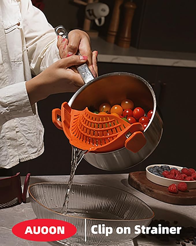 Large AUOON Clip on Strainer for All Pots and Pans - Image 6