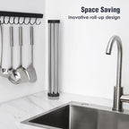 Tomorotec 17.7" x 15.5" Roll Up Dish Drying Rack Over Sink Drying Rack Sink - Image 3