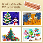OLYCRAFT 10pcs Wood Rolling Pins 11.8 inch Clay Rolling Pins 1.1 inch Diameter - Image 4