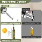 COOLMI Oil and Vinegar Dispenser Set - 17oz/500ML Premium Glass Olive Oil - Image 7