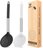 Kitchen Ladle Strainer Set of 2 Large Slotted Spoon by BUNDLEPRO