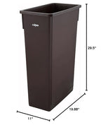 Winco Slender Trash Can - Image 4